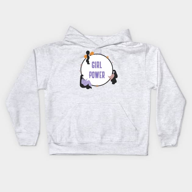 Girl power Kids Hoodie by Tinspira